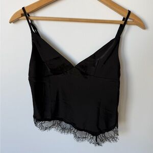 Kimchi Blue Black Lace Trim Tank